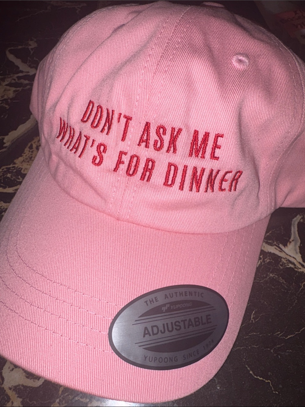 PALACE Pink Cap with Red Embroidered Slogan